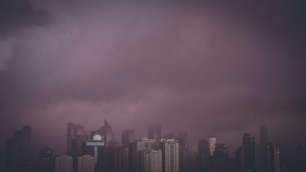 smog over a city