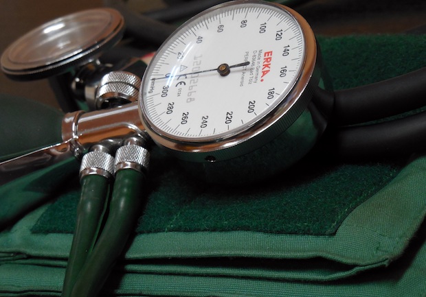 A close up of a device to test blood pressure